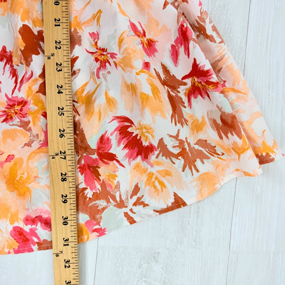Abercrombie & Fitch Emerson Floral Print Mini Dress XS Square Neck Puff Sleeves - Picture 14 of 16